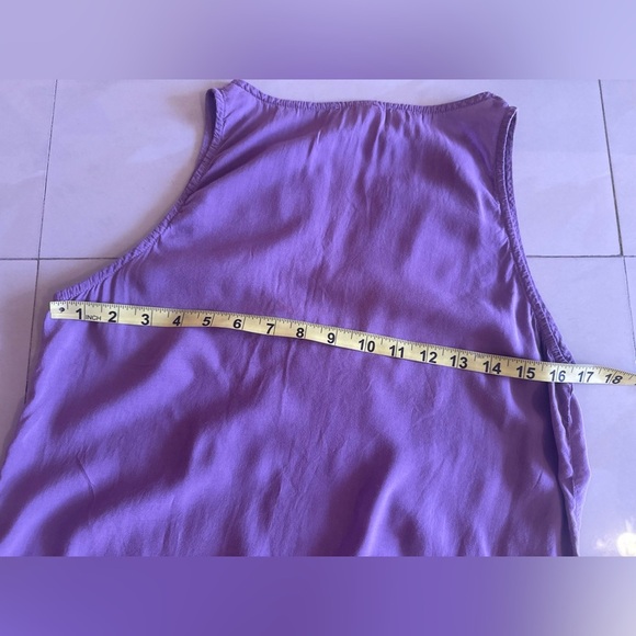 Forever 21 Drop Waist Split Hem Embroidered Neck Sleeveless Dress | Size XS - Picture 11 of 11